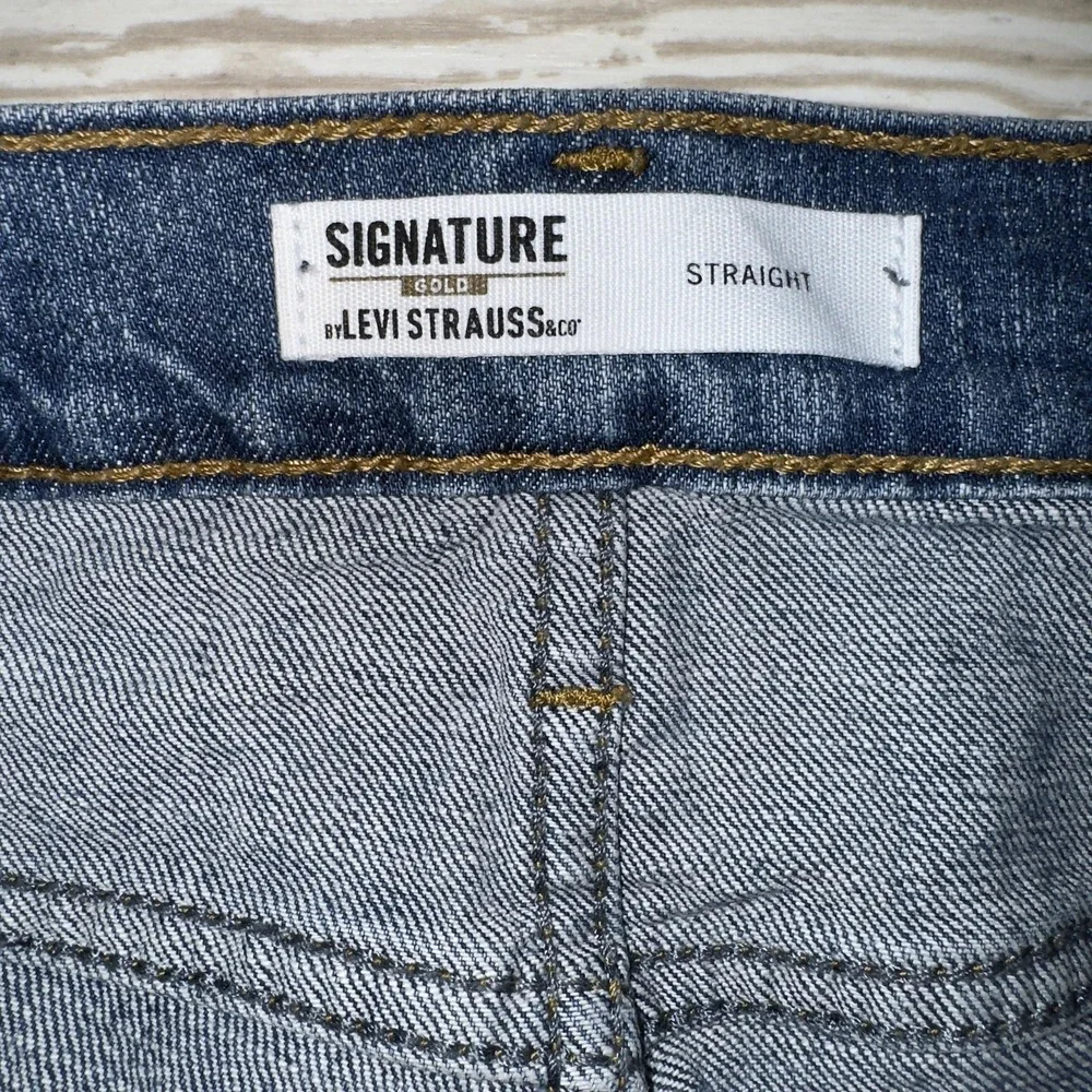 Signature Gold By Levi Strauss Jeans Mens‎ 32x30 Blue Straight Leg Denim Stretch